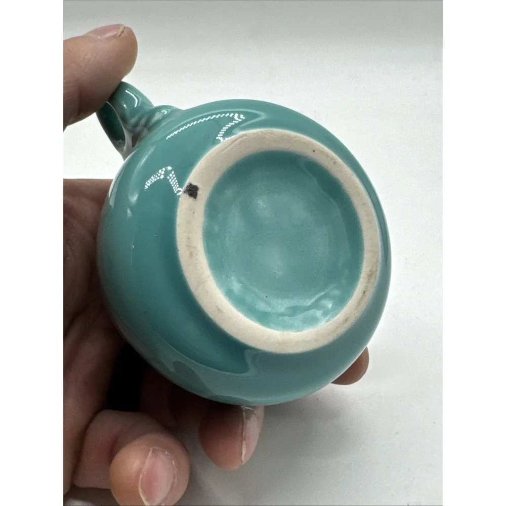 Homer Laughlin Company Stoneware Child's Creamer – Fiesta-ware –U.S.A –Turquoise
